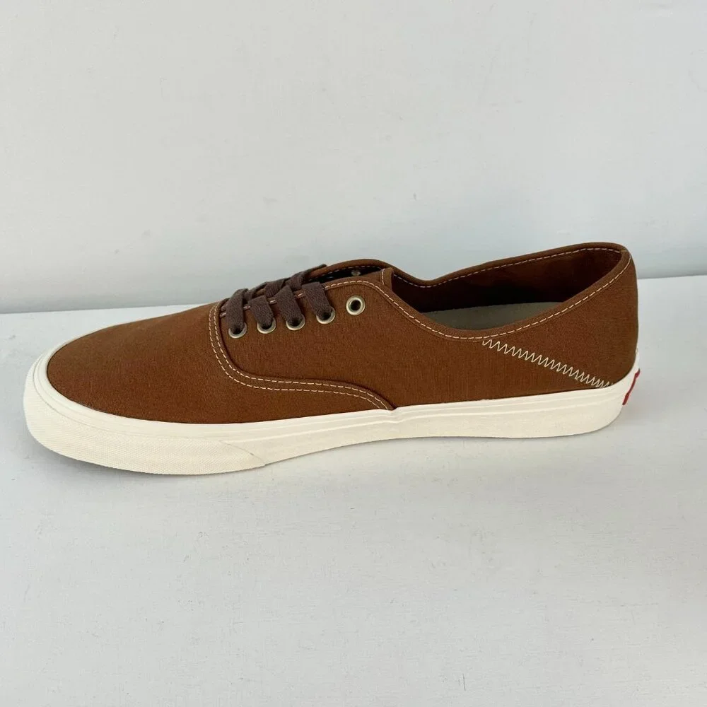 Men's 13 - Vans Authentic VR3 SF Brown Painted Floral Skate Shoes
